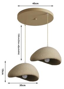 BRILAGI - Lampadario a sospensione con cavo WABI SABI 2xE27/60W/230V beige
