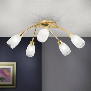 ORION Plafoniera soffitto CARLA, dimmerabile, Ottone / Oro, Soggiorno / Sala da pranzo, Metallo, Antico, Plafoniera