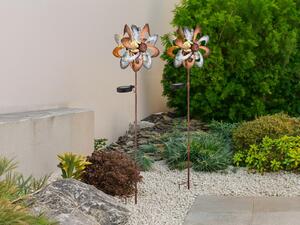 Set da 2 luci decorative a energia solare da giardino con girandola, con picchetto da terra, 92 cm