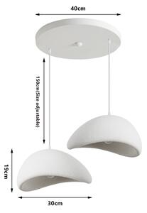 BRILAGI - Lampadario a sospensione con cavo WABI SABI 2xE27/60W/230V bianco