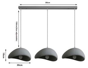 BRILAGI - Lampadario a sospensione su cavo WABI SABI 3xE27/60W/230V grigio