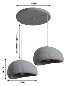 BRILAGI - Lampada a sospensione su cavo WABI SABI 2xE27/60W/230V grigia