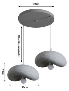 BRILAGI - Lampadario a sospensione su cavo WABI SABI 2xE27/60W/230V grigio