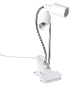 Lampada da tavolo flessibile con clip PLANTY 2xE27/30W/230V bianca per piante