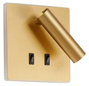 BRILAGI - Faretto da parete LED ZAYA DOUBLE LED/8W/230V + LED/3W dorato