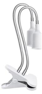 Lampada da tavolo flessibile con clip PLANTY 2xE27/30W/230V bianca per piante
