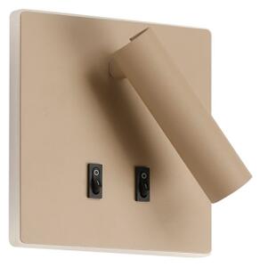 BRILAGI - Faretto da parete LED ZAYA DOUBLE LED/8W/230V + LED/3W beige