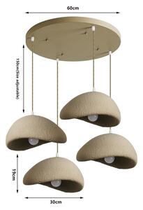 BRILAGI - Lampada a sospensione con cavo WABI SABI 4xE27/60W/230V beige