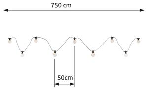 Globo 34090N - Catena LED esterna ALMAGA 10xLED/0,27W/230V 7,5 m IP44
