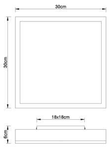 Globo 416080AD1 - Plafoniera LED DORO LED/12W/230V 3000K 30x30 cm