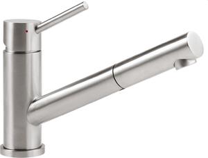 Robinetterie de cuisine Villeroy & Boch Como Shower, basse pression, saillie 212mm, pivotement 120°, douchette extractible, 925211LC, 925211LC
