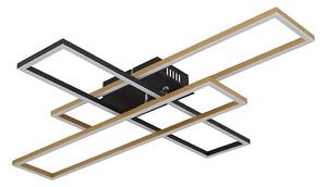Globo 67208-40G -Plafoniera LED DAKARI 40W/230V 3000K 60x80 cm nero/oro