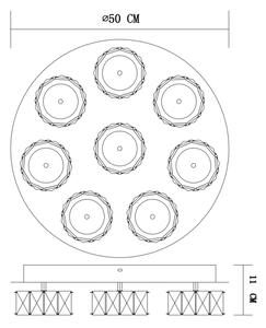 Globo 49350D5 - Plafoniera LED dimmerabile AMUR LED/64W/230V 4000K diametro 50 cm