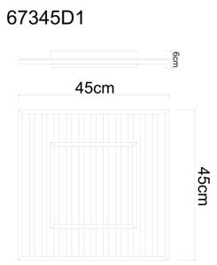 Globo 67345D1 - Lampada LED da soffitto WOODY 36W 230V 3000K 45x45 cm