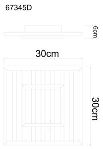 Globo 67345D - Lampada LED da soffitto WOODY LED/18W/230V 3000K 30x30 cm