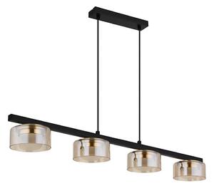 Globo 16055-4HG - Lampadario LED a sospensione con filo HIGGINS 4xGX53/6W/230V fumé/marrone