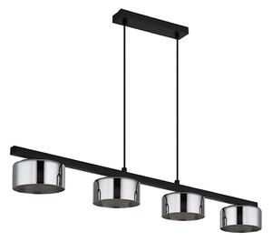 Globo 16055-4HS - Lampadario LED a sospensione con filo HIGGINS 4xGX53/6W/230V fumé/nero