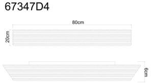 Globo 67347D4 - Plafoniera LED HAYDEN LED/30W/230V 3000K 80x20 cm