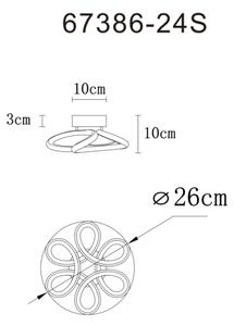 Globo 67386-24S - Lampada LED da soffitto MELISAND 24W/230V pr. 26 cm cromo opac