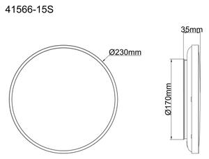 Globo 41566-15S - Plafoniera LED NIELSEN LED/15W/230V diametro 23 cm nero