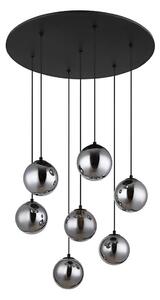 Globo 56133-7H - Lampadario LED a sospensione con filo RIHA 7xG9/3,5W/230V fumé/nero
