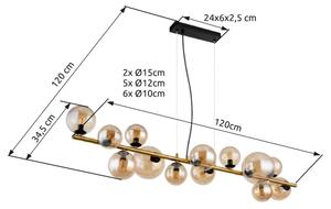 Globo 56135-13H - Lampadario LED a sospensione con cavi RIHA 13xG9/3,5W/230V ottone