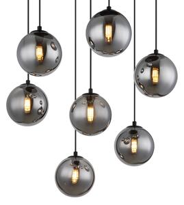 Globo 56133-7H - Lampadario LED a sospensione con filo RIHA 7xG9/3,5W/230V fumé/nero