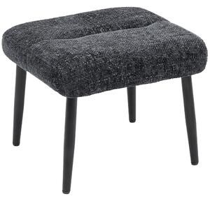 HOMCOM Poggiapiedi con cuscino morbido, Gambe in acciaio, in tessuto chenille, 45 x 41 x 38 cm, Grigio scuro | Aosom Italy