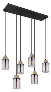 Globo 15707-6H - Lampadario a sospensione con filo REID 6xE27/15W/230V