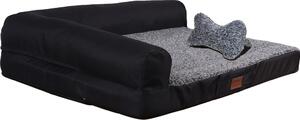 Cuccia per cani Raikou, divanetto per cani, cuccia antiscivolo, grigio melange, dimensioni 100×80×9 cm