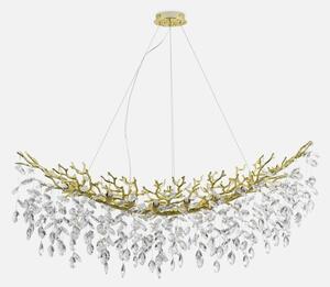 Zuma Line MD4115-14I-G - Lampadario a sospensione con cavo CINDY 14xG9/3,5W/230V 115x40 cm dorato