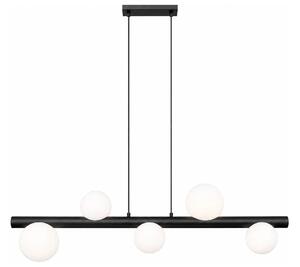 Zuma Line P0574-05N-P7AA - Lampadario a sospensione su cavo FORES 5xG9/33W/230V nero