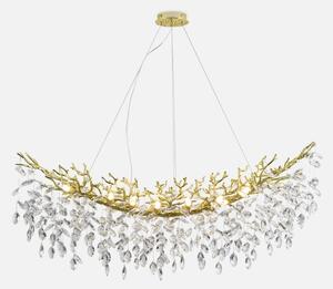 Zuma Line MD4115-14I-G - Lampadario a sospensione con cavo CINDY 14xG9/3,5W/230V 115x40 cm dorato