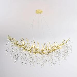 Zuma Line MD4115-14I-G - Lampadario a sospensione con cavo CINDY 14xG9/3,5W/230V 115x40 cm dorato