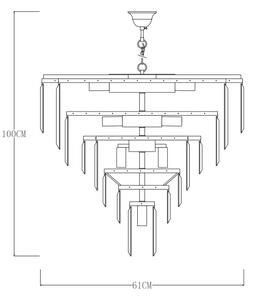 Zuma Line 17701/20-GLD - Lampadario a catena VERSAILLES 20xE14/40W/230V dorato
