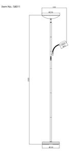 Globo 58011 - Lampada da terra dimmerabile SKOPO LED/20W/230V + LED/5W