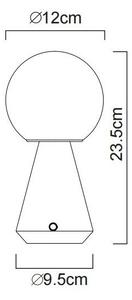 Globo 21029S - Lampada da tavolo LED dimmerabile SORA 1,5W/5V 1800 mAh nera
