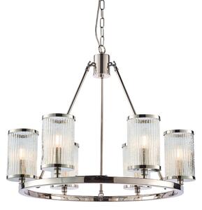 Endon 74128 - Lampadario a sospensione con catena EASTON 6xE14/6W/230V cromo lucido