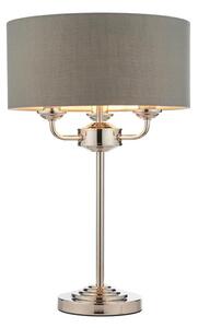 Endon 99149 - Lampada da tavolo HIGHCLERE 3xE14/18W/230V grigio/cromo lucido