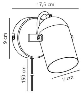 Nordlux - Faretto da parete LOTUS 1xE14/40W/230V