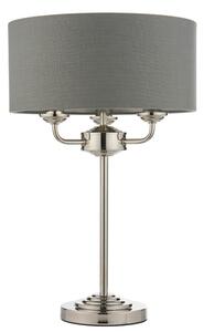 Endon 99149 - Lampada da tavolo HIGHCLERE 3xE14/18W/230V grigio/cromo lucido