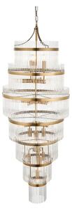 Endon 112793 - Lampadario a sospensione con catena MARIETTA GRAND 21xE14/6W/230V ottone/limpido