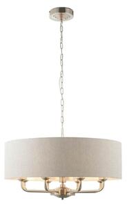 Endon 99152 - Lampadario a sospensione con catena HIGHCLERE 8xE14/40W/230V grigio/cromo opaco