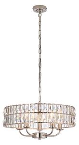 Endon 104467 - Lampadario a sospensione con catena CLIFTON 5xE14/6W/230V cromo lucido/limpido