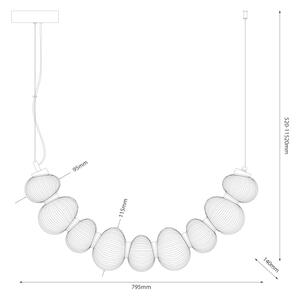 Lampadario LED su cavo BOLLA LED/36W/230V oro/beige fumé