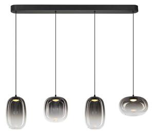 Lampadario LED a sospensione con filo VASO LED/15W/230V nero/fumé
