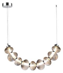 Lampadario LED sospeso su cavo BOLLA LED/36W/230V cromo lucido/grigio fumé