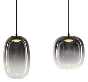 Lampadario LED a sospensione con filo VASO LED/15W/230V nero/fumé