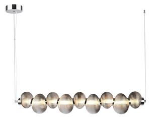 Lampadario LED a sospensione con cavo BOLLA LED/32W/230V cromo lucido/grigio fumé