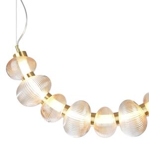 Lampadario LED su cavo BOLLA LED/36W/230V oro/beige fumé